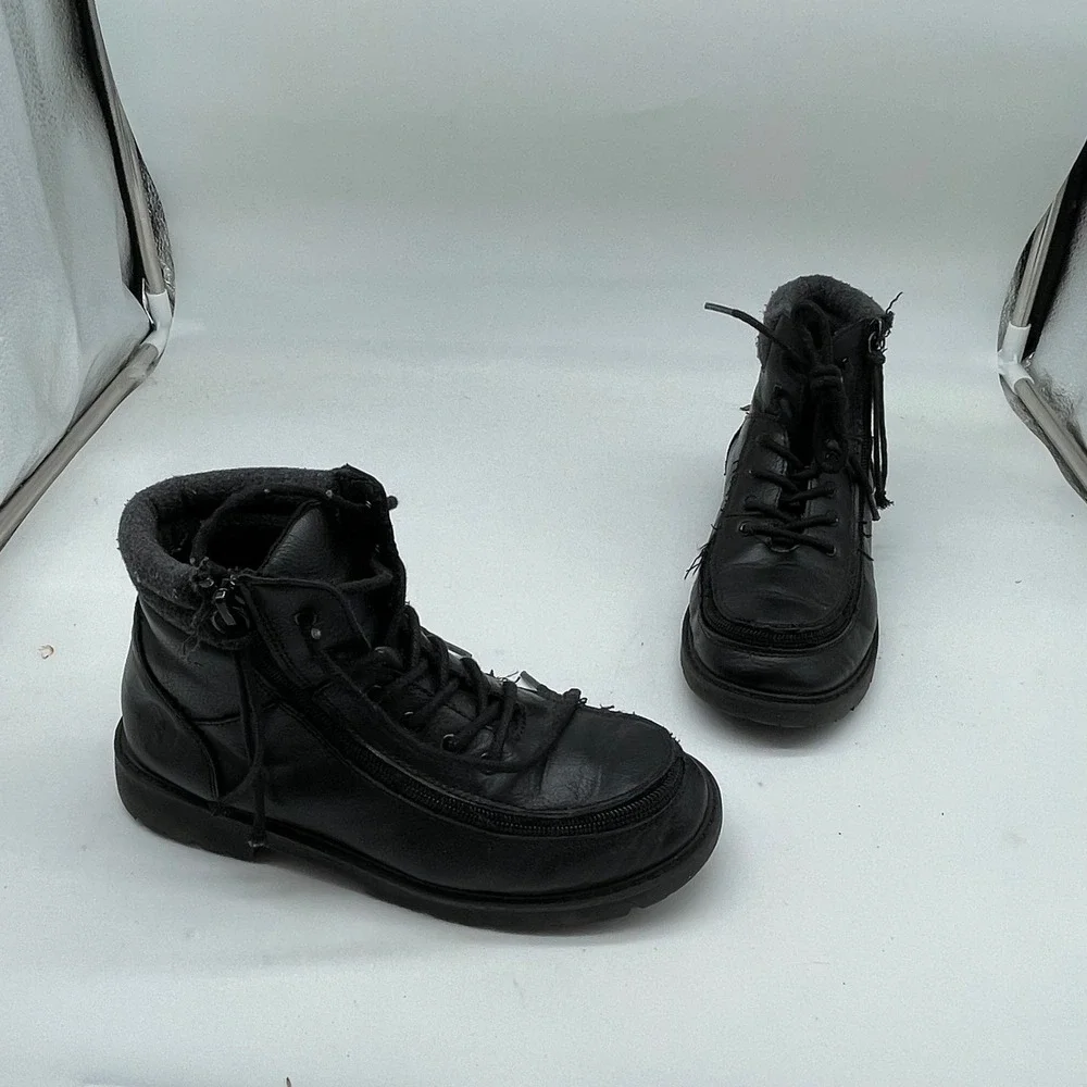 Billy Footwear Kids Boot Lugs Black High Top Zip Up Boots BK21315-001 Size 3M